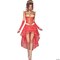 Womens Dragon Princess Adult Halloween Costume Dress Gloves Headpiece